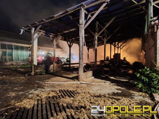 Pożar słomy w powiecie głubczyckim. Akcja gaśnicza trwała ponad 12 godzin