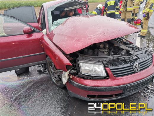 Wypadek na trasie Kórnica-Krapkowice. Lądował śmigłowiec LPR