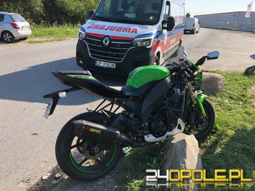 Kierowca motocykla ranny w zdarzeniu drogowym na terenie Opola