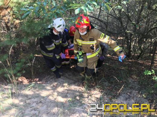 To grzybobranie mogło skończyć się tragicznie. Z pomocą ruszyli strażacy