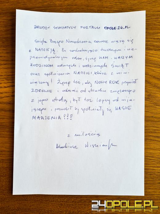 Życzenia świąteczne dla czytelników portalu 24opole.pl