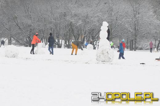 Dzieci doczekały się zimy! Park AK pełen śnieżnych bałwanów