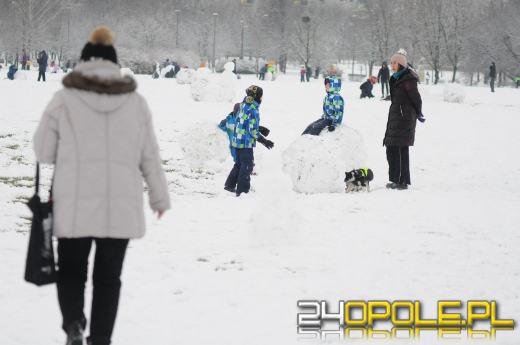 Dzieci doczekały się zimy! Park AK pełen śnieżnych bałwanów