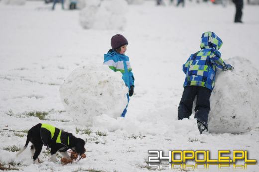 Dzieci doczekały się zimy! Park AK pełen śnieżnych bałwanów