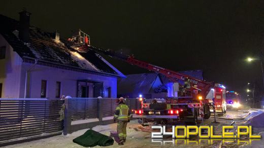 Strażacy gasili dach domu jednorodzinnego w Krapkowicach