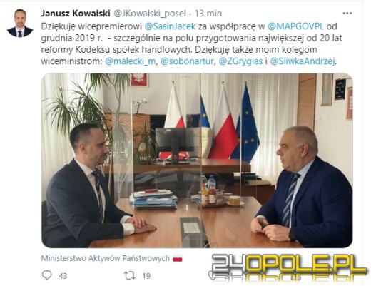 Dymisja Janusza Kowalskiego - Jacek Sasin potwierdza