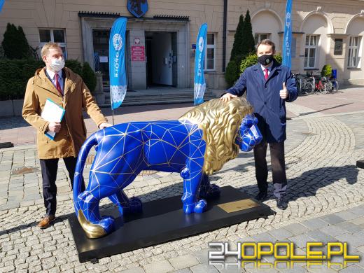 Dwa lwy przed ratuszem. Miasto rozpoczyna kampanię zachęcającą do odwiedzin zoo