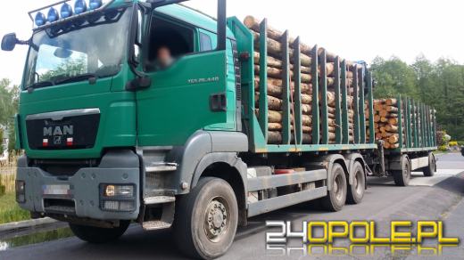 Zatrzymano transport drewna