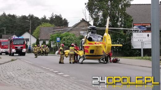Wypadek z udziałem motocyklisty w Choruli. Lądował śmigłowiec LPR