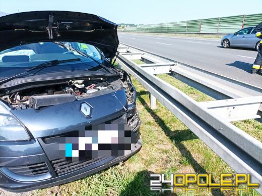 Zderzenie samochodów na opolskim odcinku A4