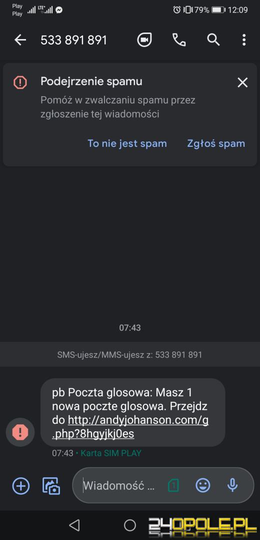 Przyszedł taki SMS? Nie daj się nabrać!