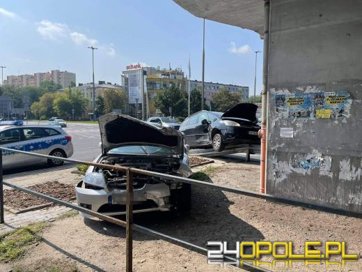 Niebezpieczna kolizja na rondzie w Opolu