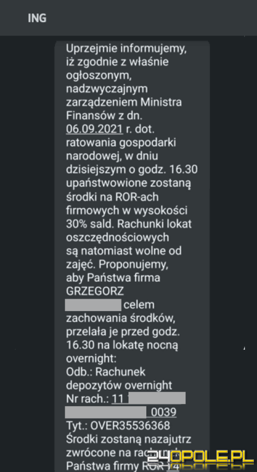 Uwaga na fałszywe SMS-y o "nocnej lokacie"