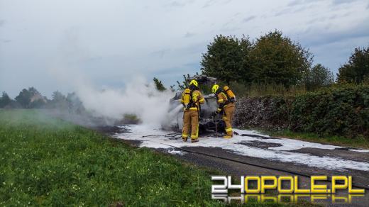 Pożar seicento w gminie Lewin Brzeski