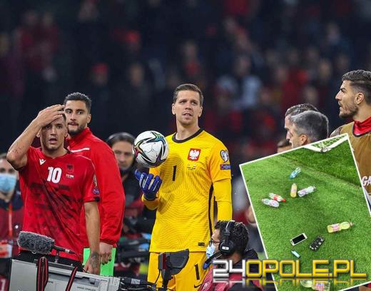 Przerwany mecz Polska - Albania. W piłkarzy poleciały butelki i telefony