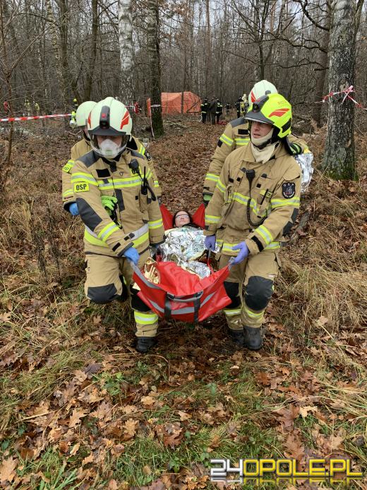 Rowerzyści uwięzieni w lesie. Strażacy ćwiczyli w nadleśnictwie