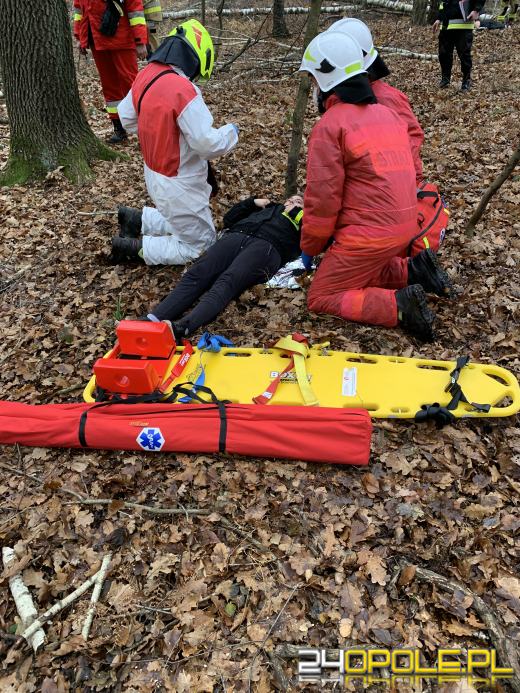 Rowerzyści uwięzieni w lesie. Strażacy ćwiczyli w nadleśnictwie
