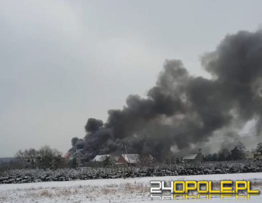 Duży pożar w Stroszowicach