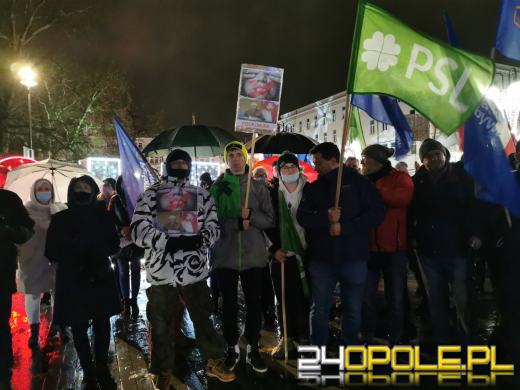Manifestujący domagają się zawetowania przez prezydenta ustawy pn. "Lex TVN"