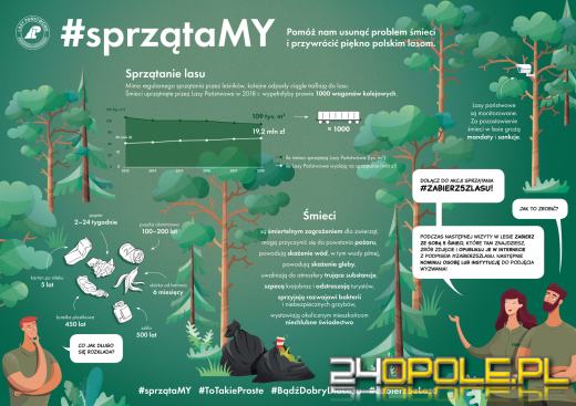 Z oleskich lasów wywieziono kilkadziesiąt ton śmieci!
