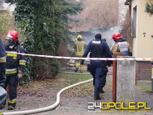 Pożar pomieszczenia gospodarczego przy ulicy Stokrotek
