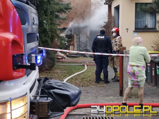 Pożar pomieszczenia gospodarczego przy ulicy Stokrotek