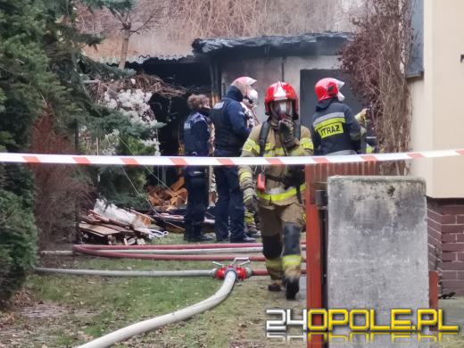 Pożar pomieszczenia gospodarczego przy ulicy Stokrotek