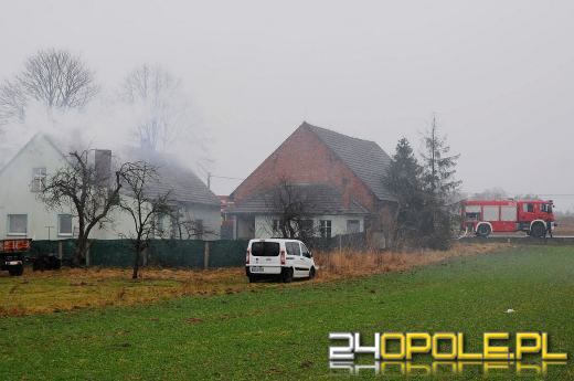 Pożar poddasza w domu jednorodzinnym w Bierdzanach