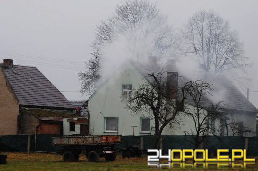 Pożar poddasza w domu jednorodzinnym w Bierdzanach