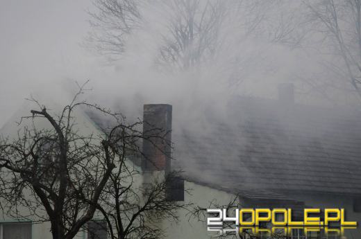 Pożar poddasza w domu jednorodzinnym w Bierdzanach