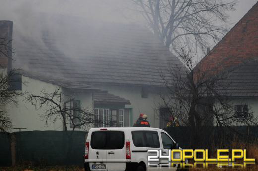 Pożar poddasza w domu jednorodzinnym w Bierdzanach