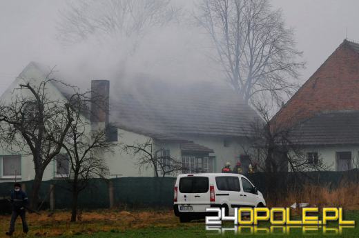 Pożar poddasza w domu jednorodzinnym w Bierdzanach
