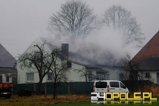Pożar poddasza w domu jednorodzinnym w Bierdzanach