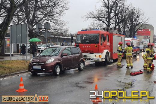 Potrącenie pieszego na przejściu dla pieszych w Kluczborku
