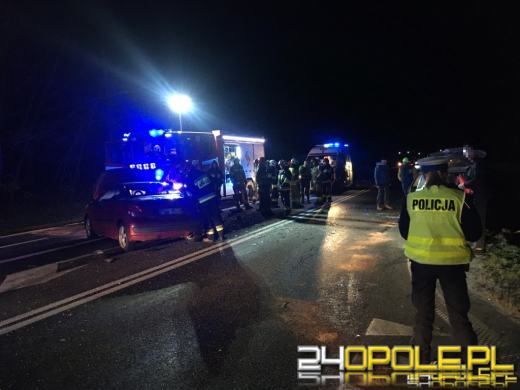 Wypadek w Schodni. Jedna osoba zakleszczona w pojeździe