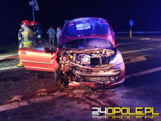 Wypadek w Schodni. Jedna osoba zakleszczona w pojeździe