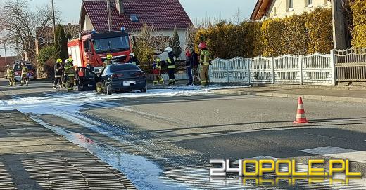 Pożar alfa romeo w powiecie kluczborskim