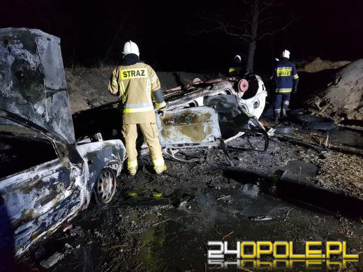 Pożar samochodów w Kielczy