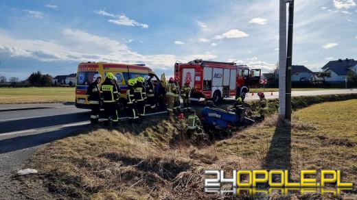 Młody kierowca dachował w rowie w Cisku