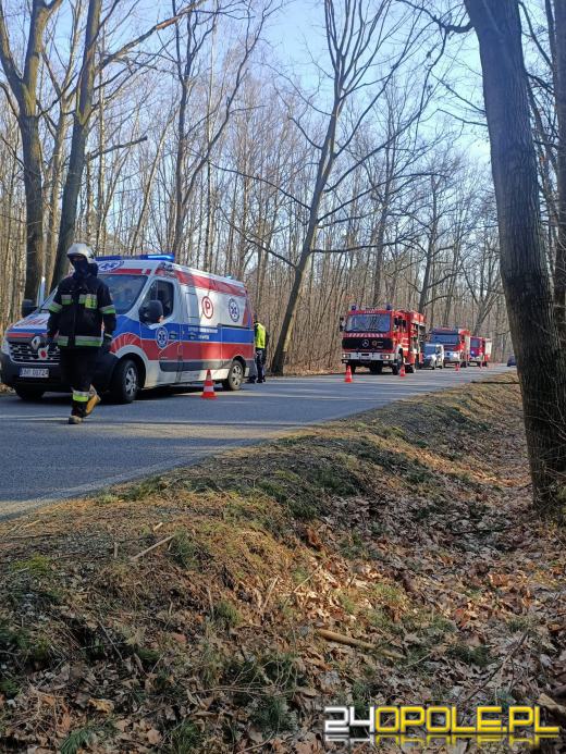 Wypadek na trasie Łambinowice - Szadurczyce. Jedna osoba trafiła do szpitala