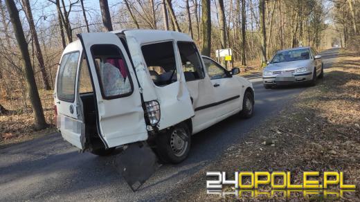 Wypadek na DK11 w powiecie oleskim. Poszkodowana matka z dwójką małych dzieci