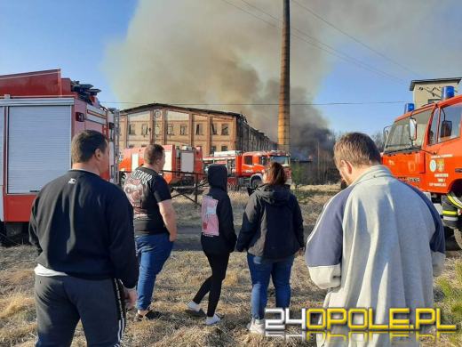 Kilkanaście zastępów straży walczyło z pożarem cegielni 