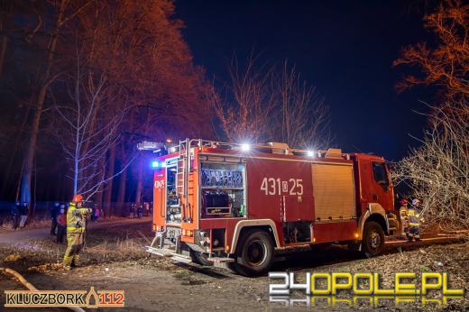 Ogromny pożar stodoły w powiecie Kluczborskim