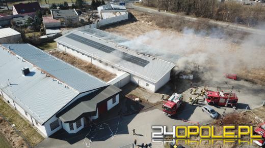 Pożar hali produkcyjnej w Opolu