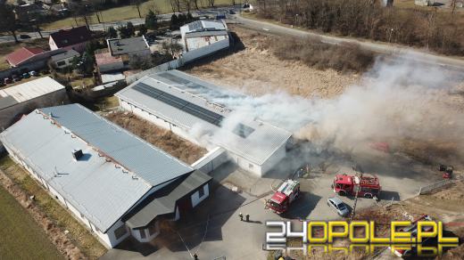 Pożar hali produkcyjnej w Opolu