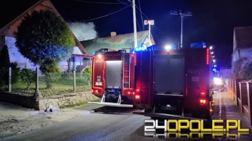 Pożar budynku gospodarczego w gminie Korfantów