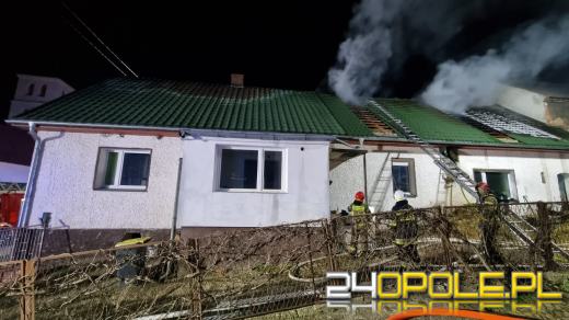 Pożar budynku gospodarczego w gminie Korfantów