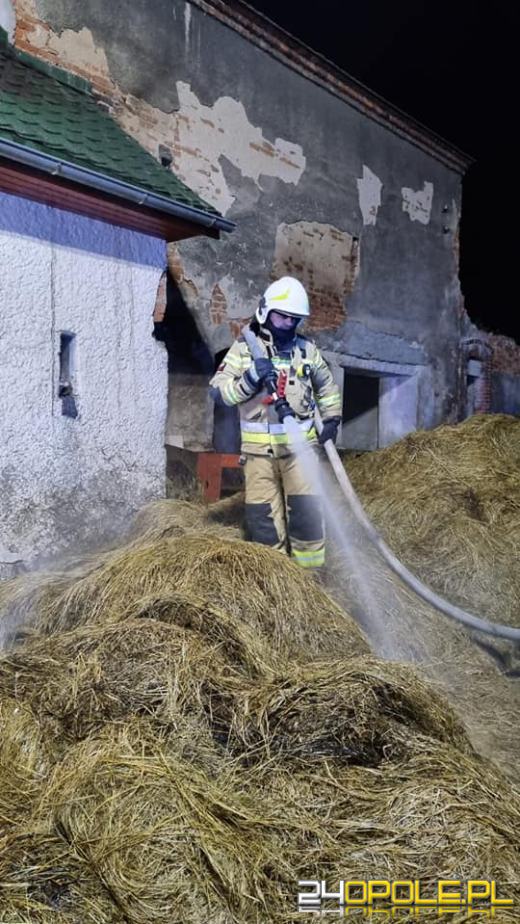 Pożar budynku gospodarczego w gminie Korfantów