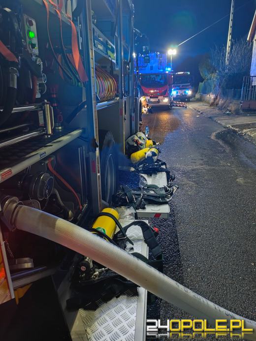 Pożar budynku gospodarczego w gminie Korfantów