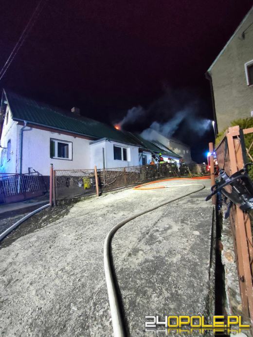 Pożar budynku gospodarczego w gminie Korfantów